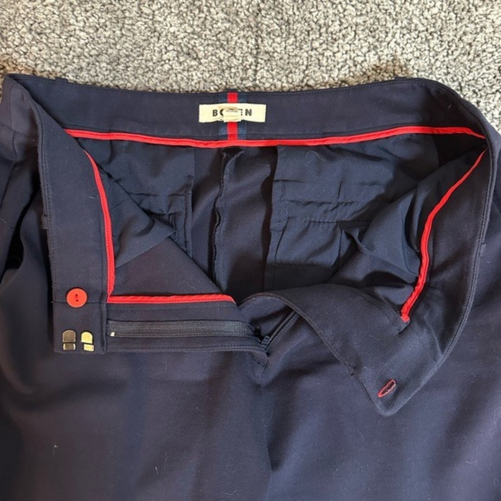 Boden Richmond 7/8 Trousers Womens 14R Navy Blue Excellent Slim Leg Stretch - Picture 3 of 8